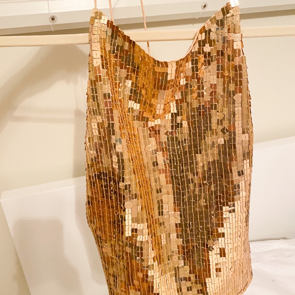 DKNY sequin slinky top